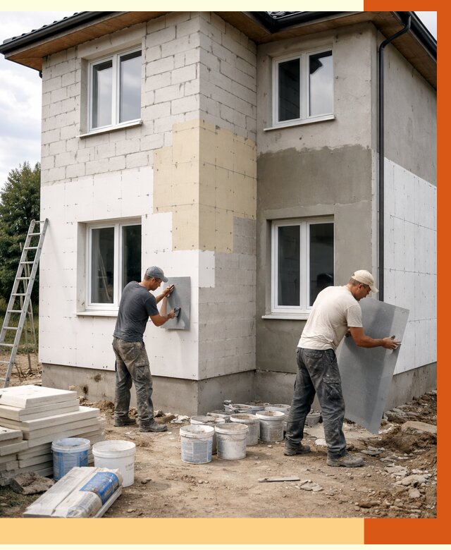 Утепление дома из газобетона в Шебекине от 4276 руб./м² — заказать у ТепломастерШбк