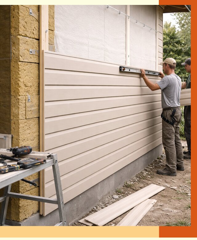 Монтаж сайдинга после утепления в Шебекине от 1883 руб. — обшивка и облицовка | ТепломастерШбк